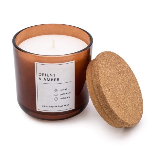 Orient and Amber Candle with Cork Lid - One and Every