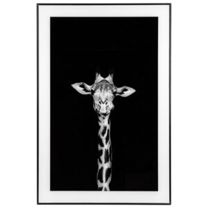 Decor Picture Oblong Large Giraffe black and white