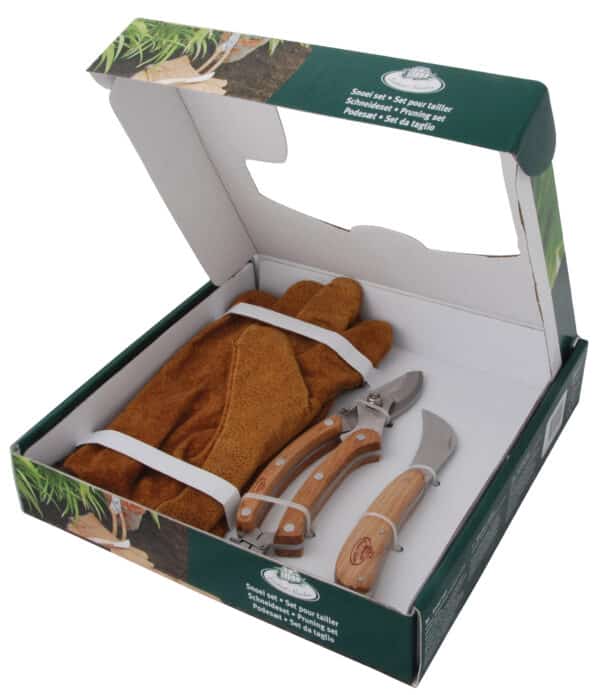 Garden Pruning set with gloves open box image