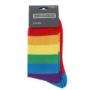 rainbow coloured bamboo socks