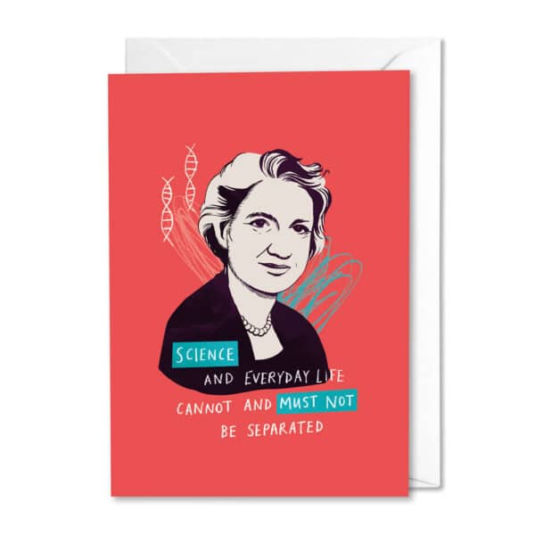 image Rosalind Franklin on a red card