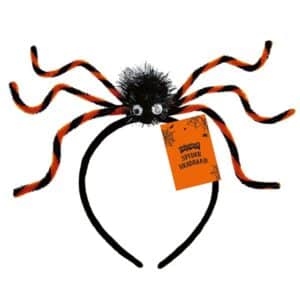 black head band with a spider on it