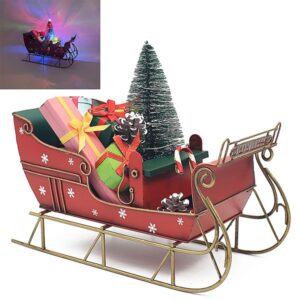 christmas sleigh led in red