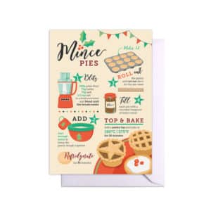 Mince Pies recipe Christmas card