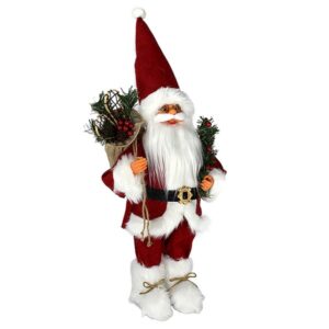 standing santa in a red suit