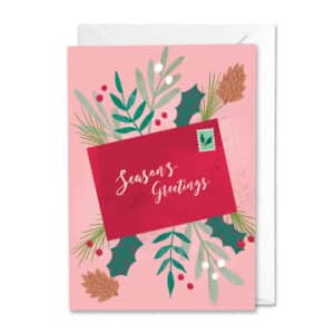 pink Seasons Greetings cards