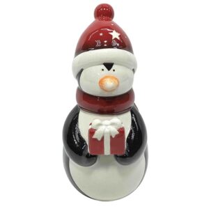 Xmas Ceramic Pengiun with a red hat on