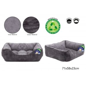 large grey dog bed