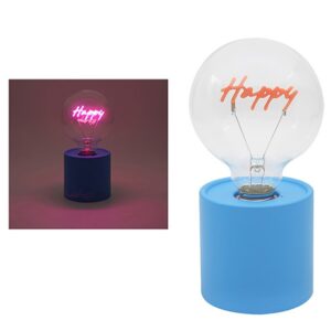 LED Text Lamp Small blue. Pink neon Happy letters