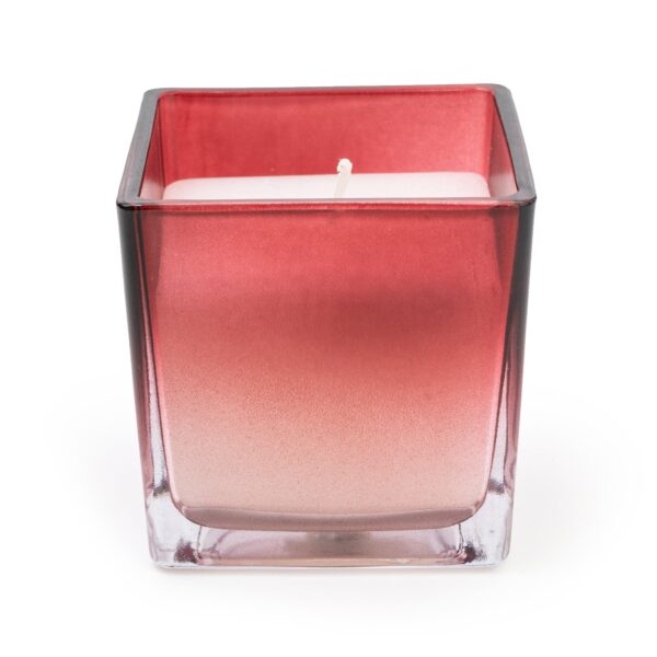 Red Ombre Small Glass Candle - Pomegranate & Cassis Scent
