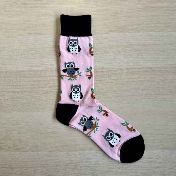 pink owl socks