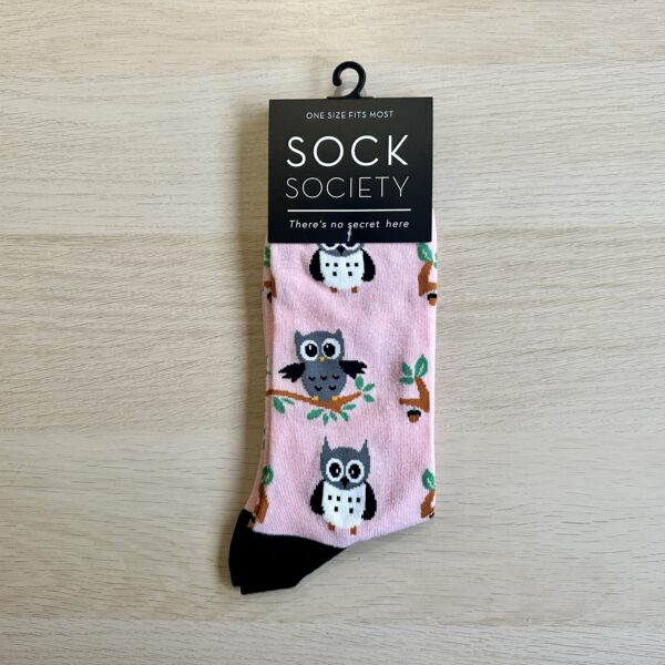 pink owl socks