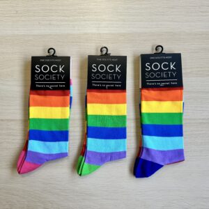 3 pairs of rainbow socks
