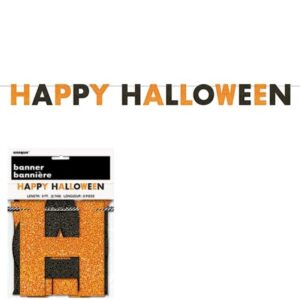 Happy Halloween Glitter Banner