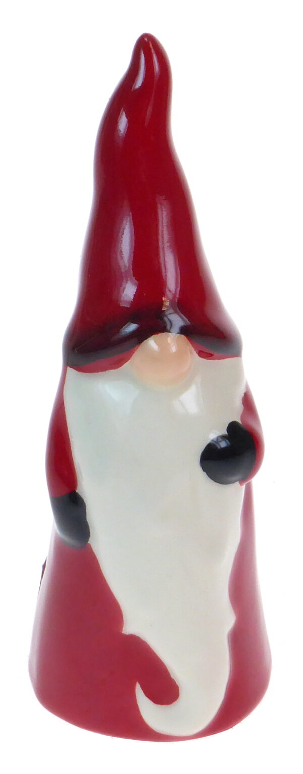 Christmas Tall White Red Led Ceramic Santa