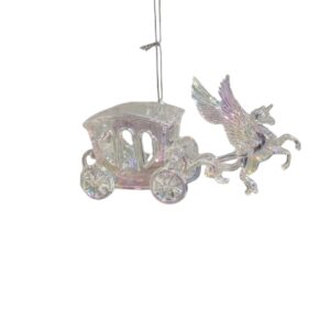 Festive Iridescent Pegasus Carriage Multi Colour Ornament