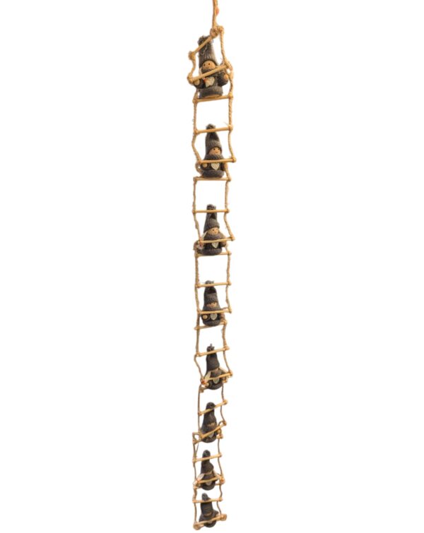 Christmas Decorative Hanging Grey Dolls on Ladders