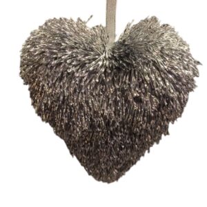 Silver Large Hanging Heart 17cm x 16cm