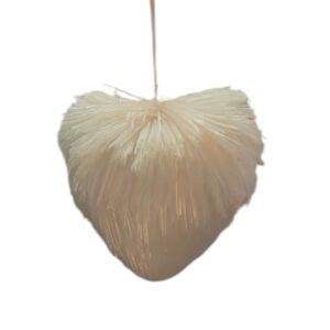 Ice White Medium Hanging Heart