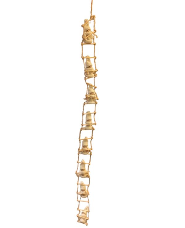 Christmas Decorative Hanging White And Gold Dolls on Ladders