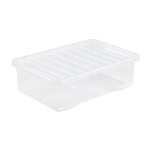 Wham Crystal Clip Lid Underbed Box 32L Clear