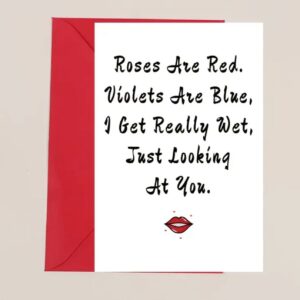 Roses Are Red, Violets Are Blue, I Get Really Wet Just Looking At You Card