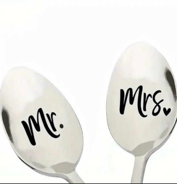 Mr and Mrs Engraved Spoons