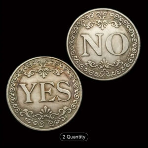 Yes or No Decision Coin 2 Sided Lucky Coin, Fun Gift, Stocking Filler