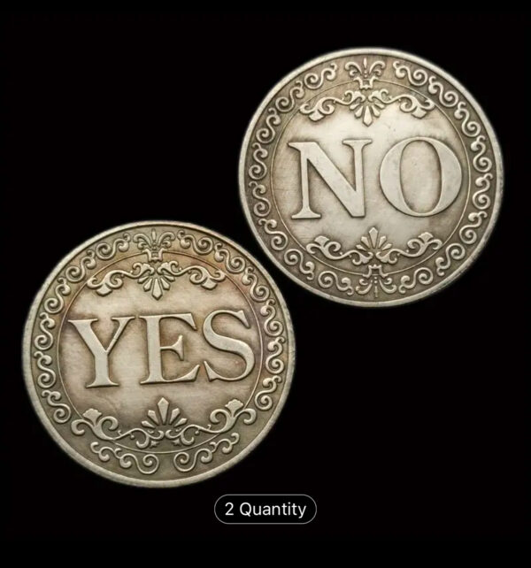 Yes or No Decision Coin 2 Sided Lucky Coin, Fun Gift, Stocking Filler