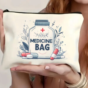 Cream Canvas Medicine Bag