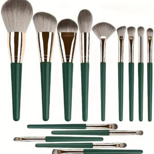 Green Makeup Brush Collection