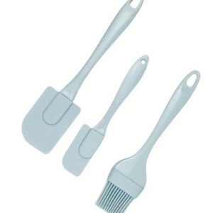 3-Piece Silicone Baking Set – Non-Stick Spatula, Turner, & Pastry Brush in Duck Egg Blue