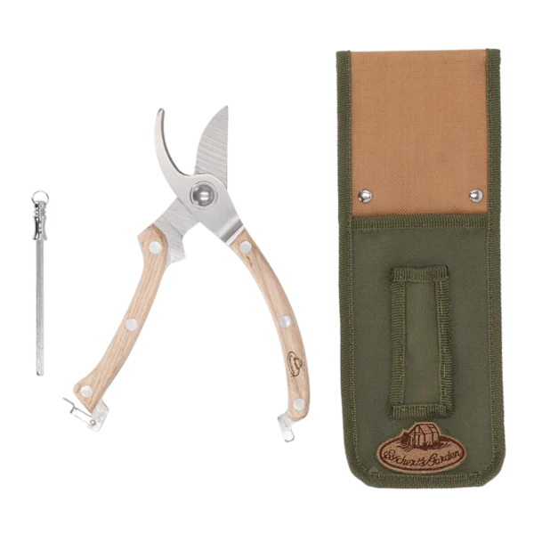 Garden Pruner with Pouch and Sharpening Rod - Image 4