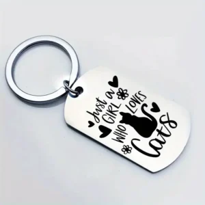 Just A Girl Who Loves Cats Keyring